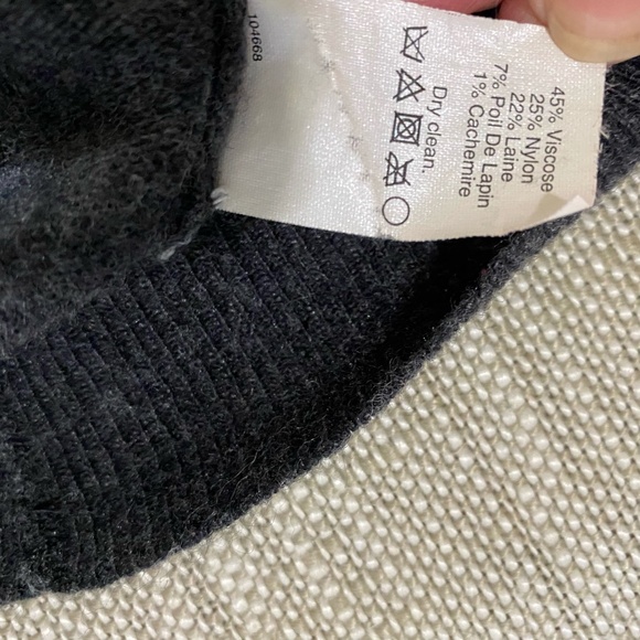 J.Crew Womens Grey Wool Blend French Bulldog Crewneck Sweater- Sz-S/M - Picture 12 of 16